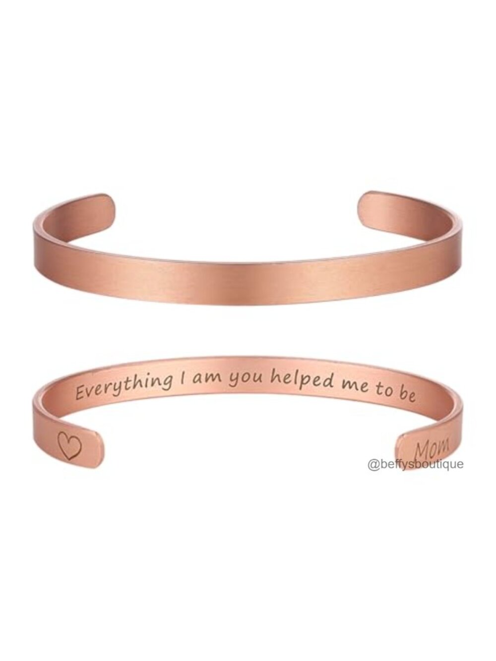 Solid Copper Cuff Bracelet Hand-Hammered Engraved Adjustable Gift Him Her